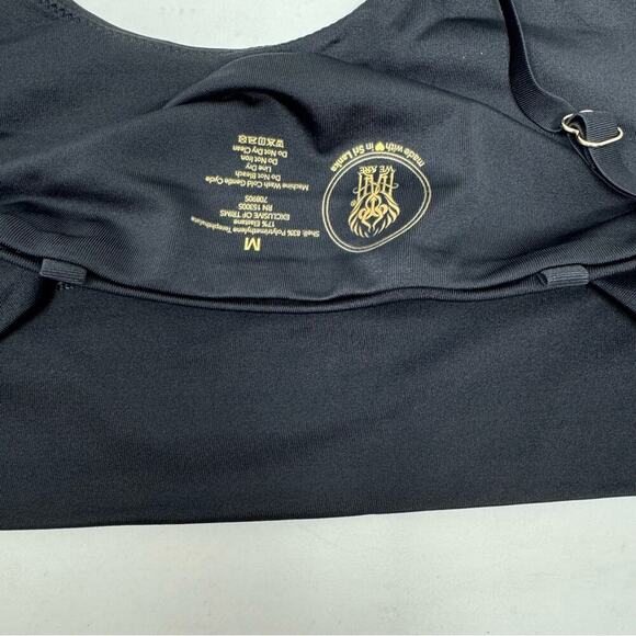 We Are HAH Size M Cami BrHAH Long Line Bra Scoop Neck Convertible Black NEW - Picture 9 of 16